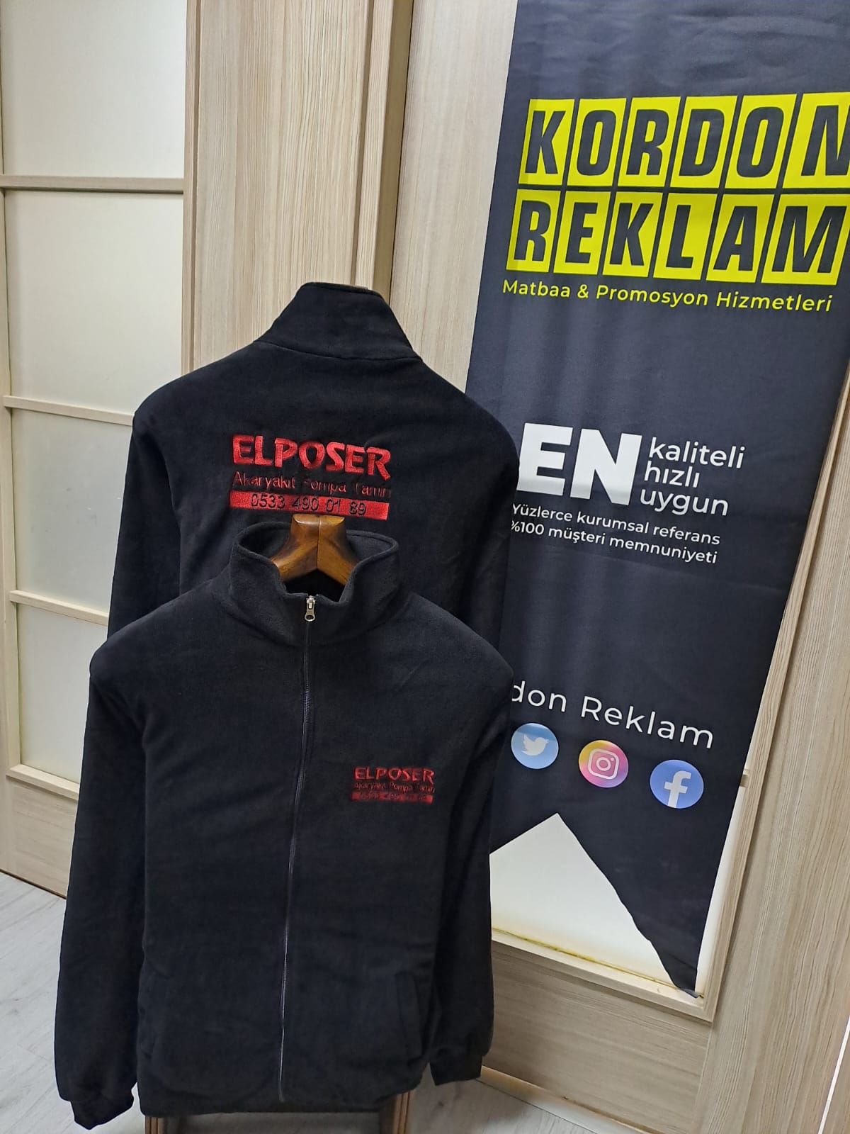 Baskılı Polar Ceket